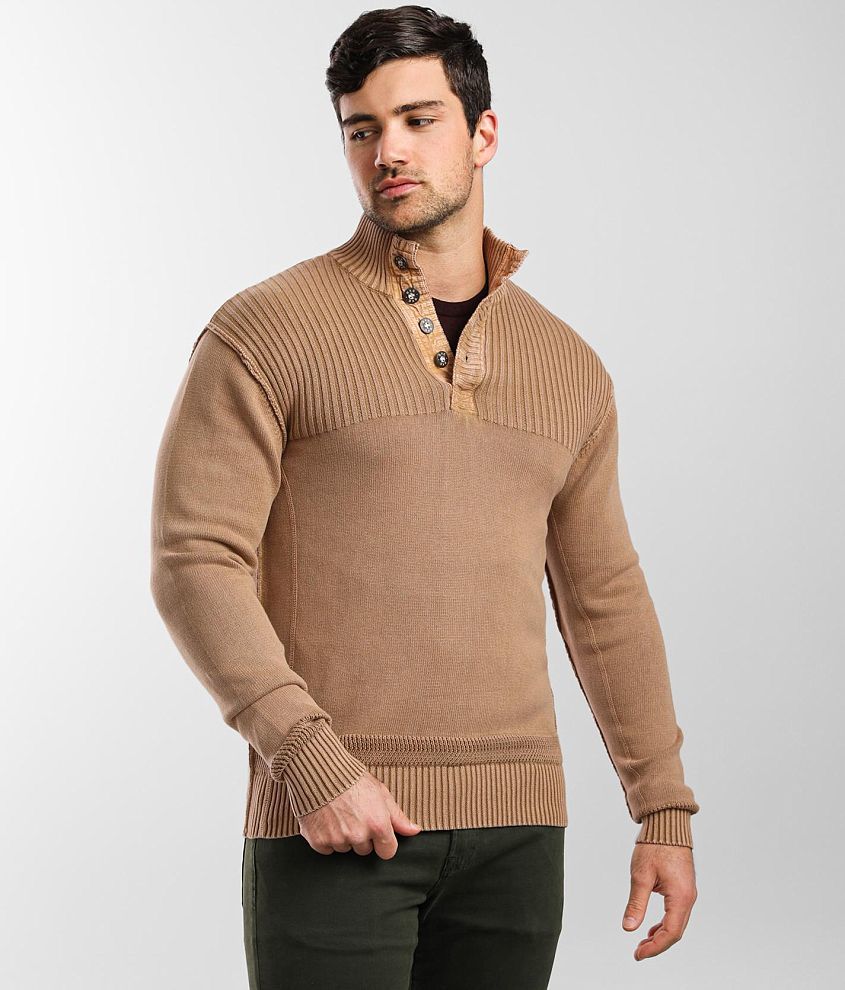 Mens henley sweaters best sale