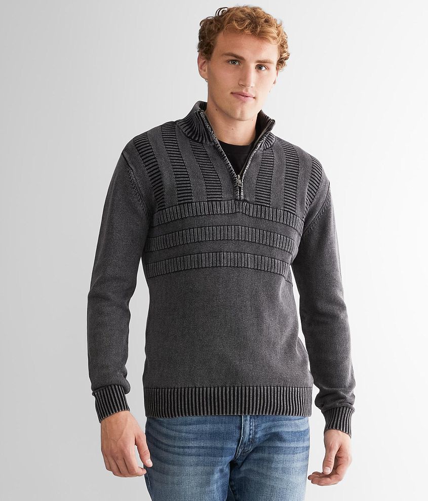 BKE Quarter Zip Pullover Sweater front view