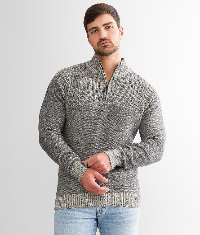 BKE Plated Quarter Zip Pullover Sweater front view