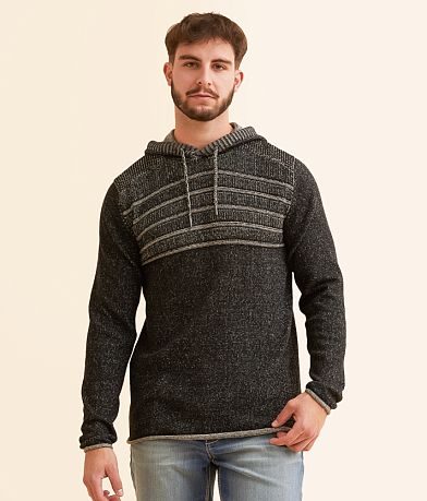 BKE Plated Crossover Hooded Sweater front view