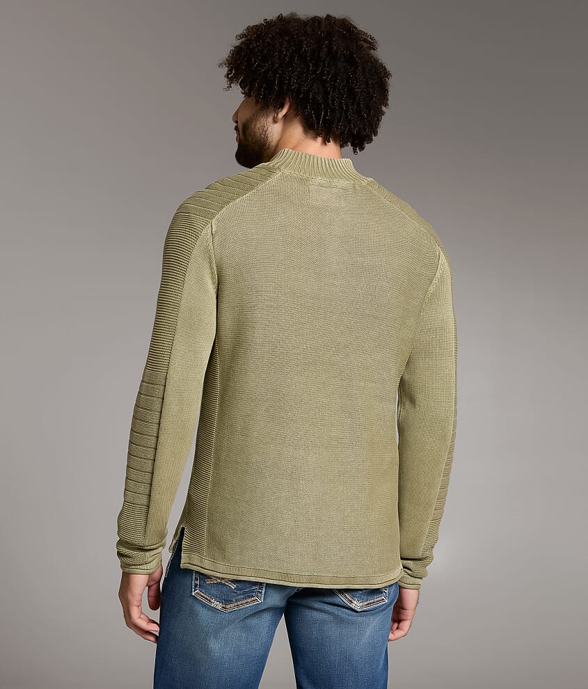 Stonewash Quarter Zip Sweater