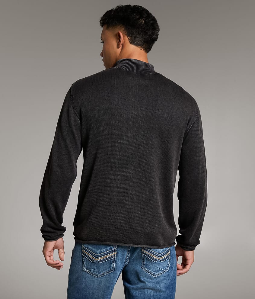 Stonewash Quarter Zip Sweater