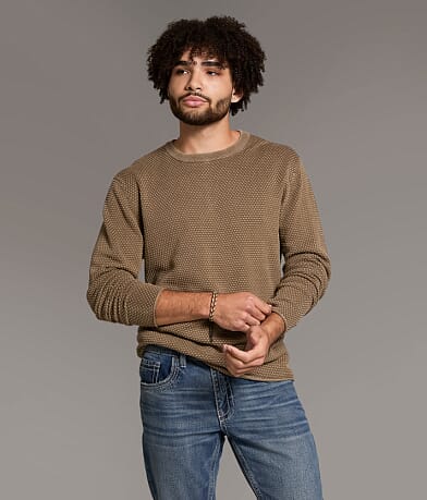 BKE Textured Stonewash Sweater front view