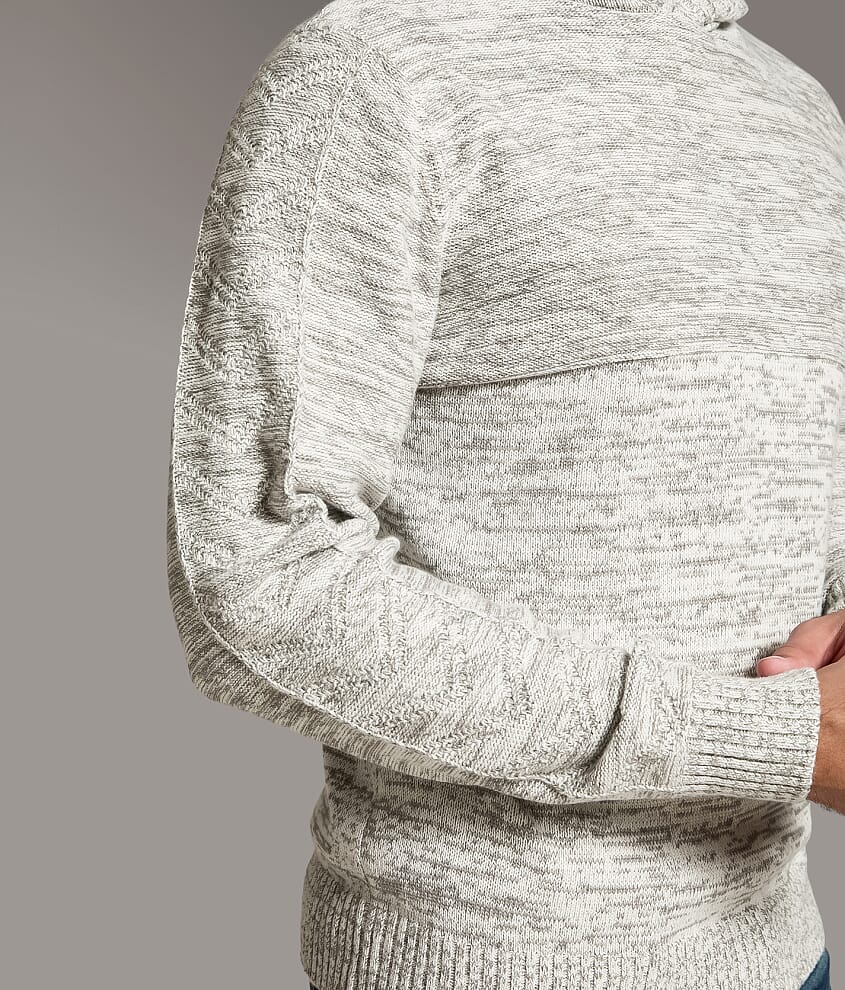 Mixed Yarn Hooded Sweater