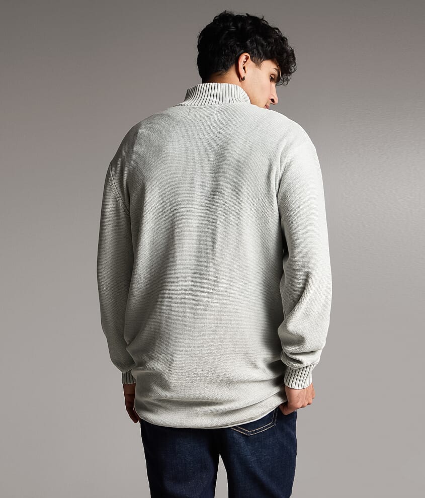 Stonewash Quarter Zip Sweater