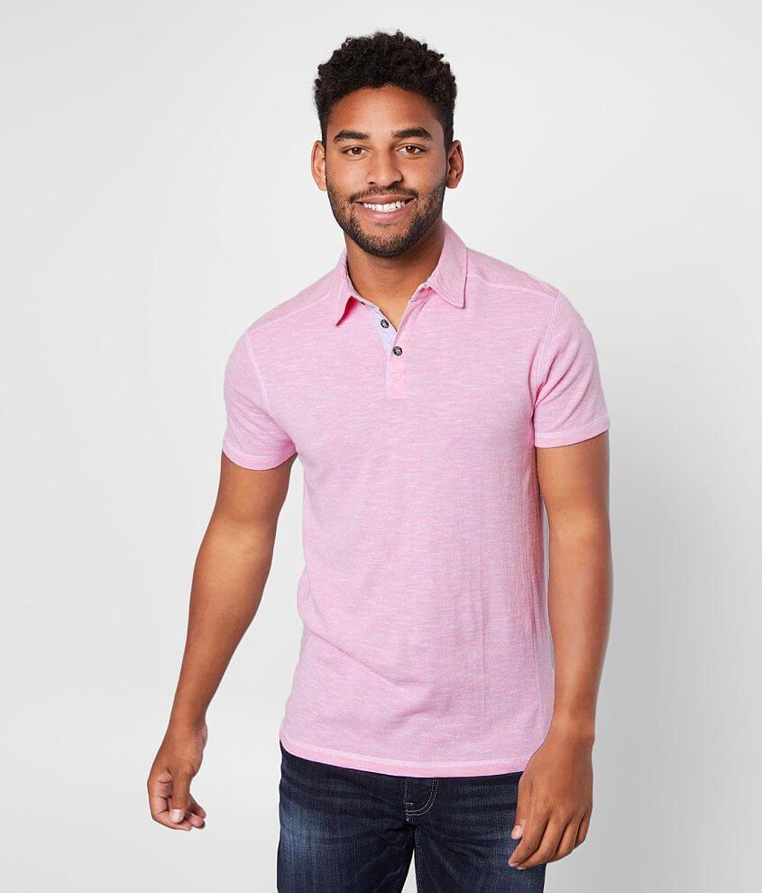 BKE Mixed Knit Polo - Men's Polos in Aurora Pink | Buckle