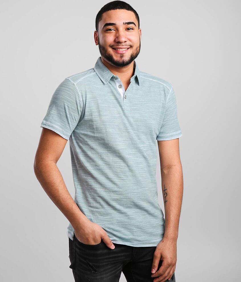 BKE Marled Slub Knit Polo