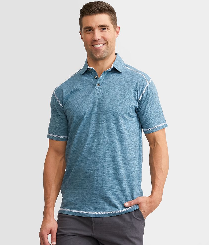 BKE Marled Polo - Men's Polos in Teal | Buckle