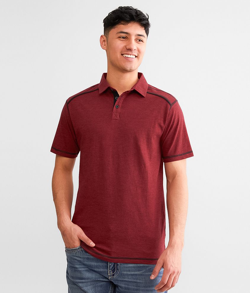 BKE Slub Knit Polo front view