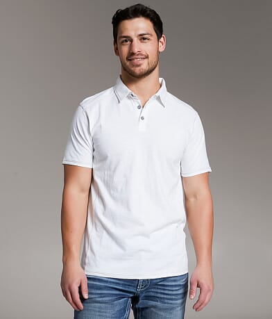 BKE Slub Knit Polo front view