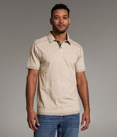 BKE Heathered Polo front view
