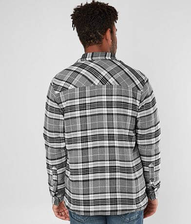 BKE Plaid Flannel Shirt Jacket BACK