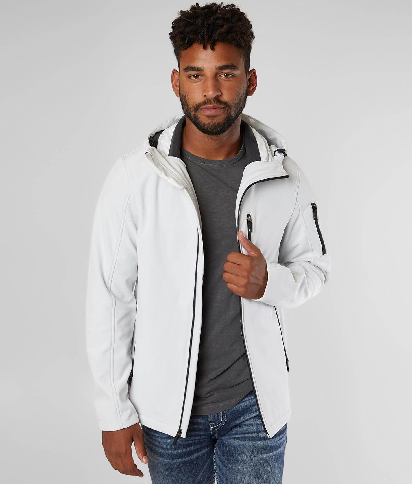 hooded jacket with pouch pocket