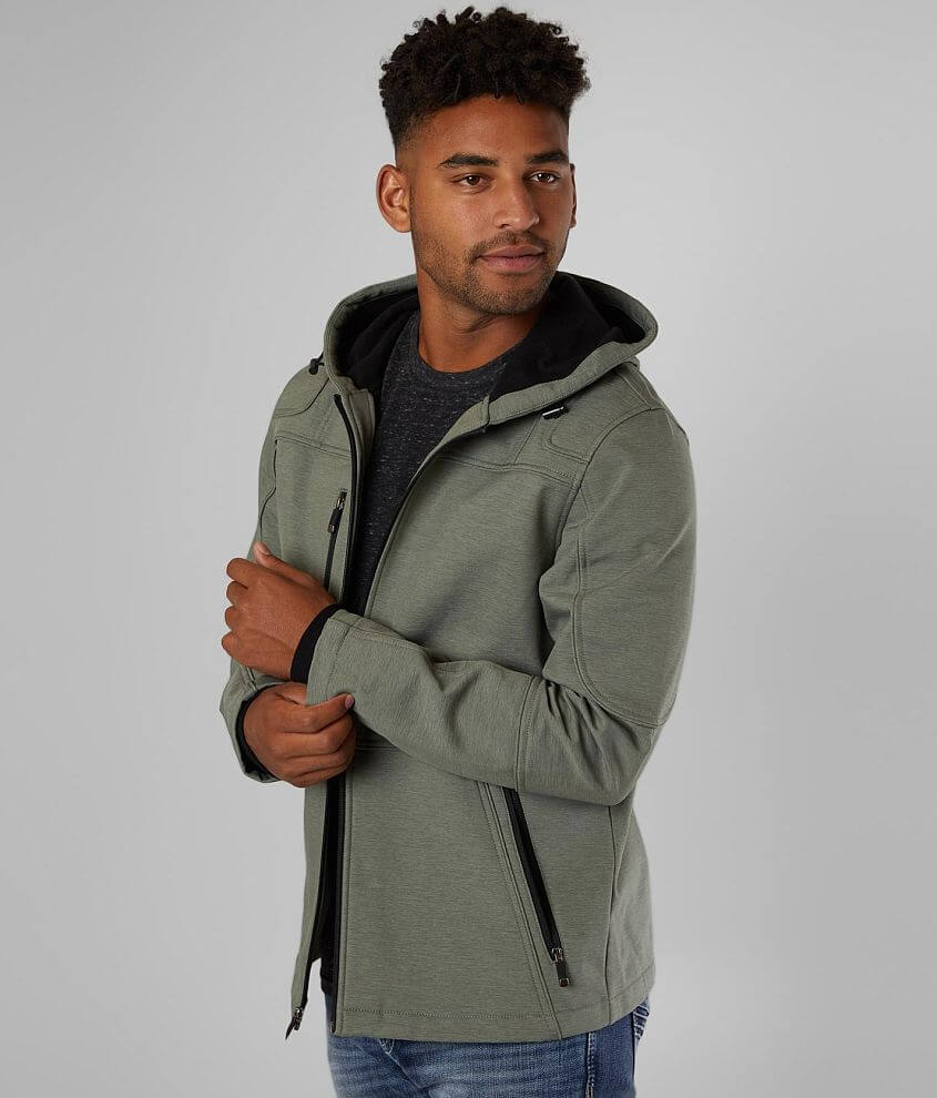 BKE Marled Softshell Hooded Jacket front view