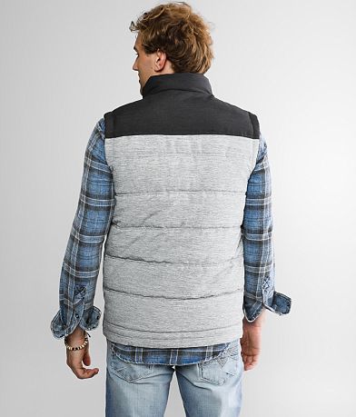 BKE Color Block Marled Puffer Vest BACK