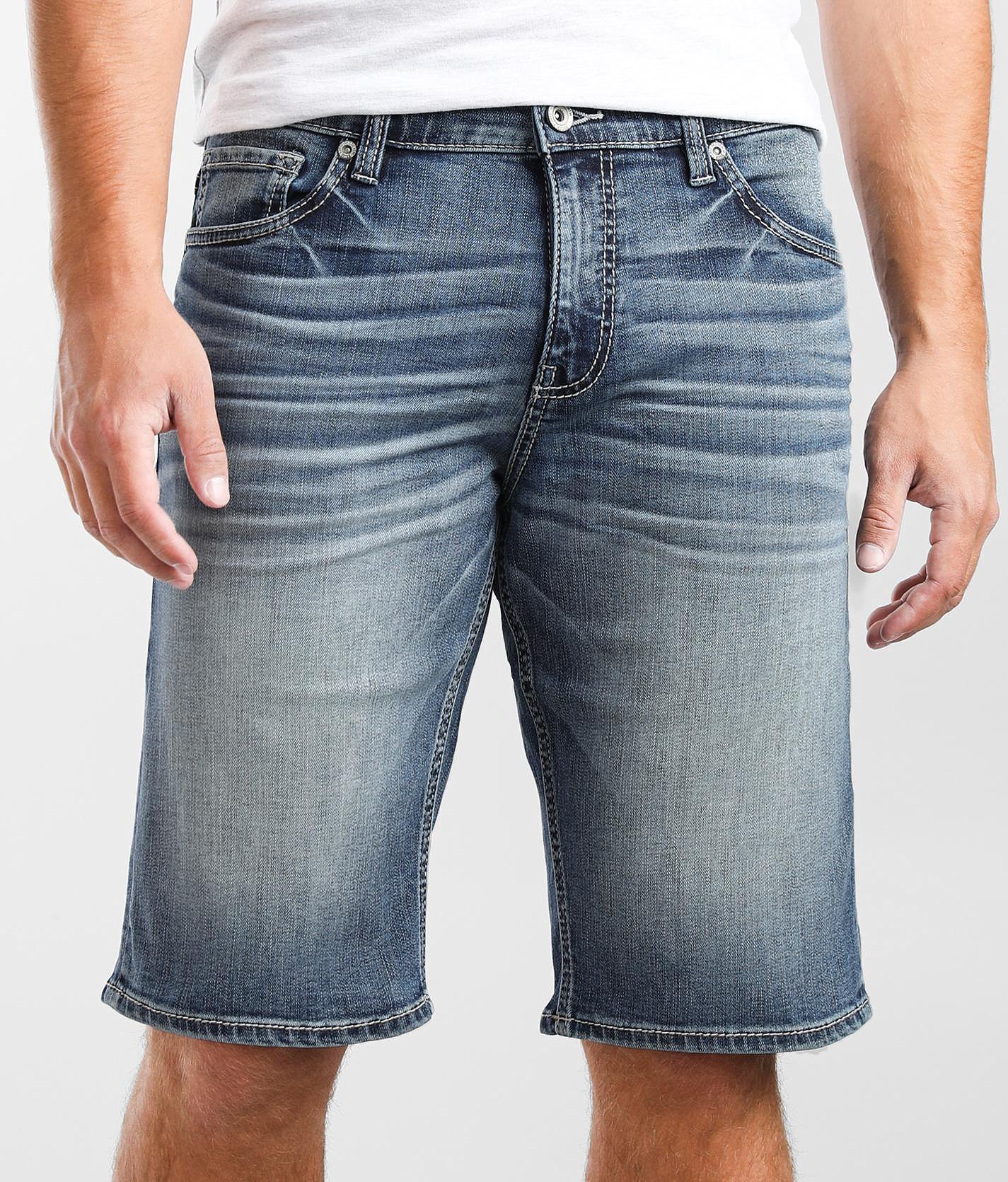 buckle mens jean shorts