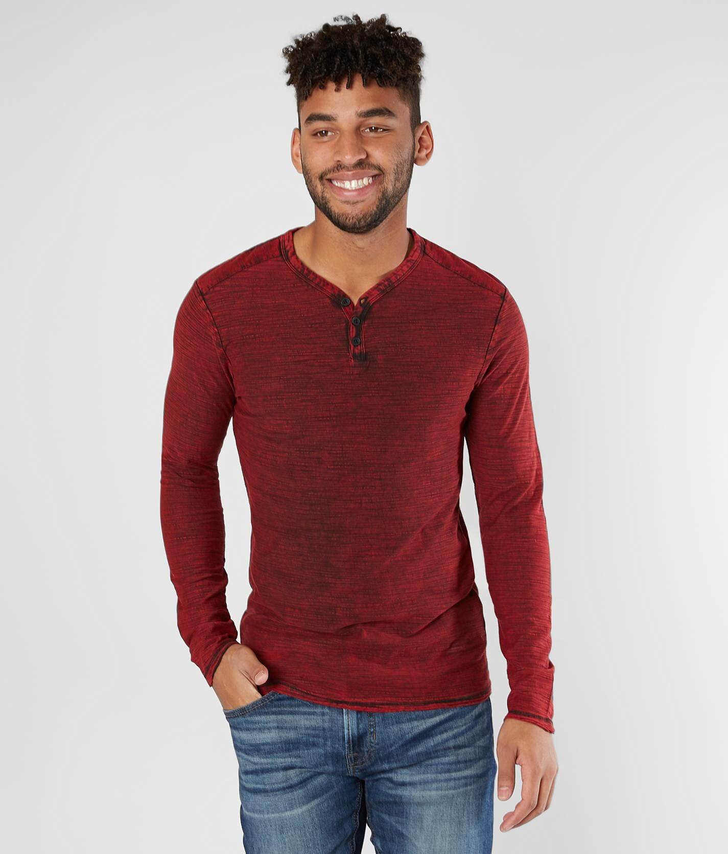 red thermal shirt