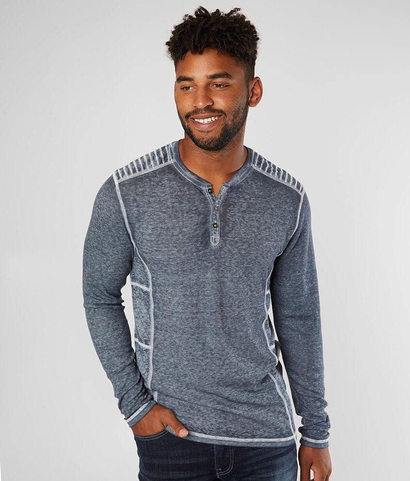 mens white thermal henley