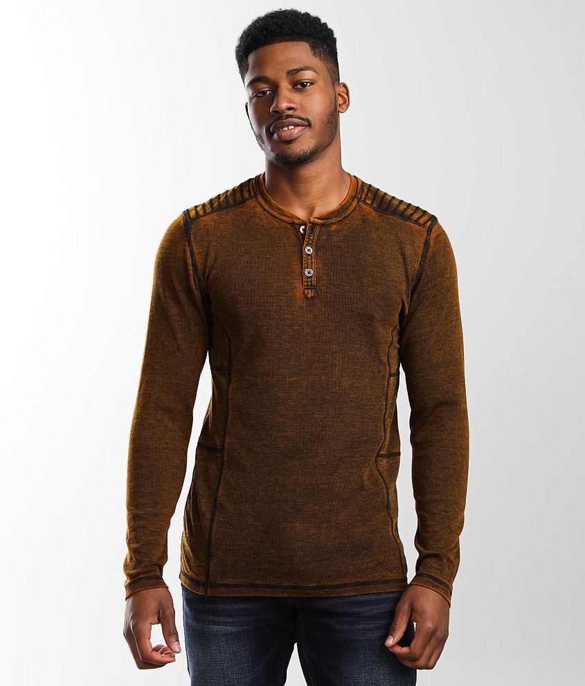 Buckle Black Thomas Thermal Henley Men's T-Shirts in Carmel