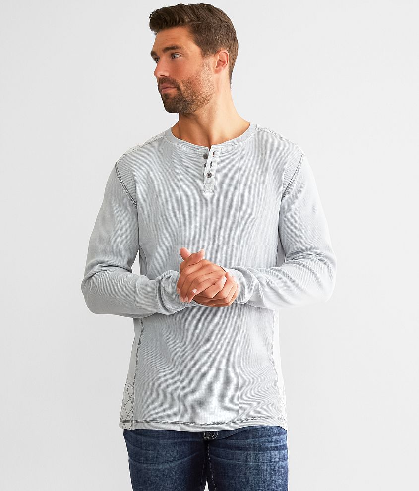 Buckle Black Thermal Henley - Men's T-Shirts in Lunar Rock