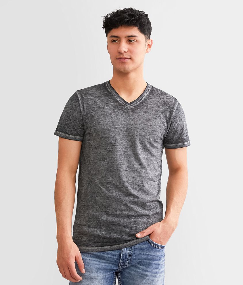 Buckle Black Burnout T-Shirt - Men's T-Shirts in Black