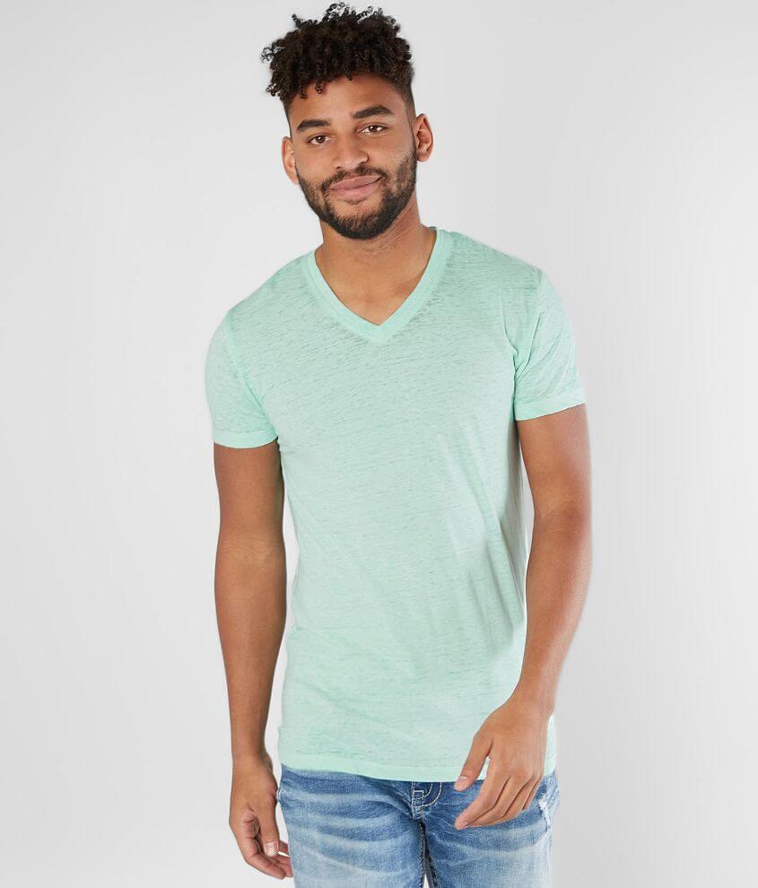 Buckle Black Burnout T-Shirt - Men's T-Shirts in Ice Green