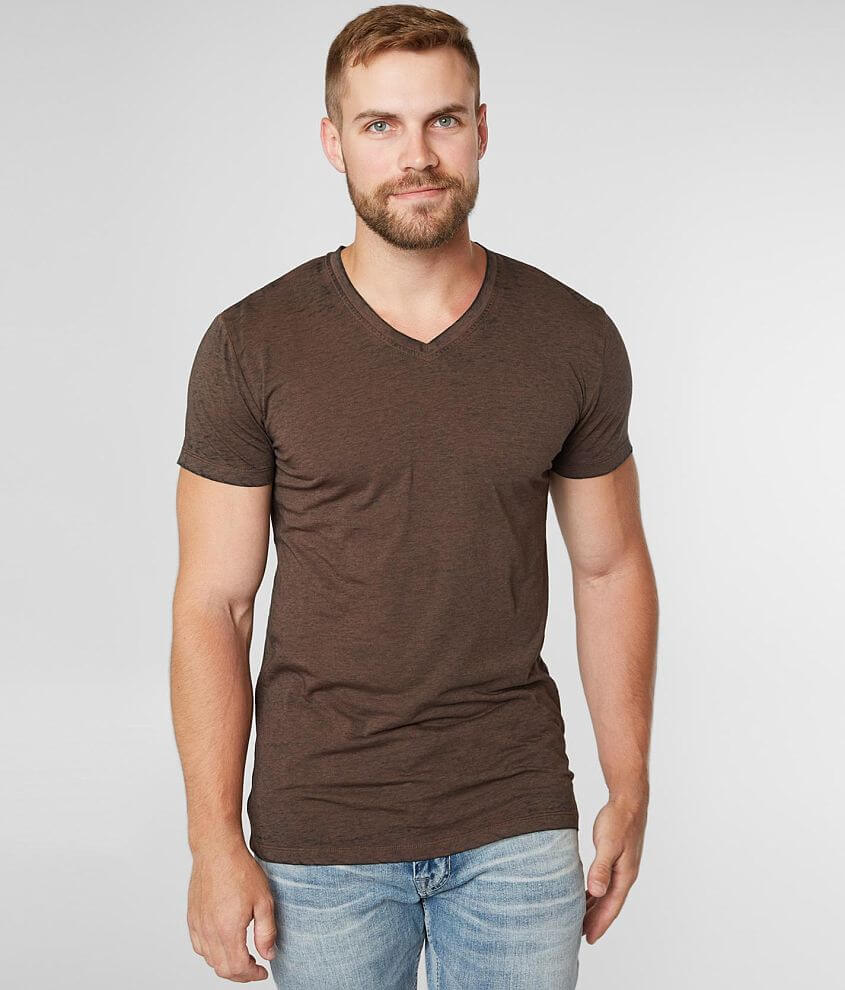 Only One For Me Black Burnout V-Neck Tee