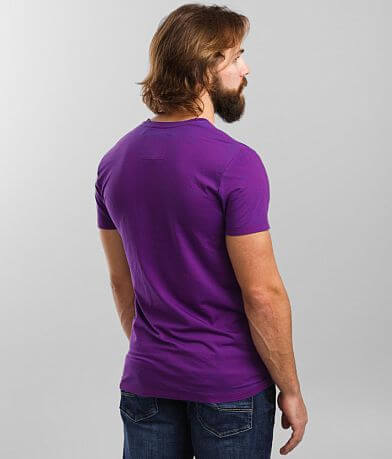 Buckle Black Burnout V-Neck T-Shirt BACK