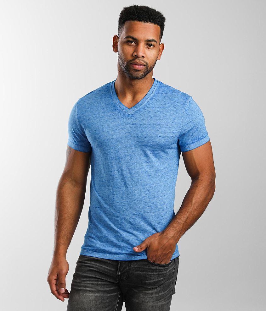 Buckle Black Burnout T-Shirt - Men's T-Shirts in Prince Blue | Buckle