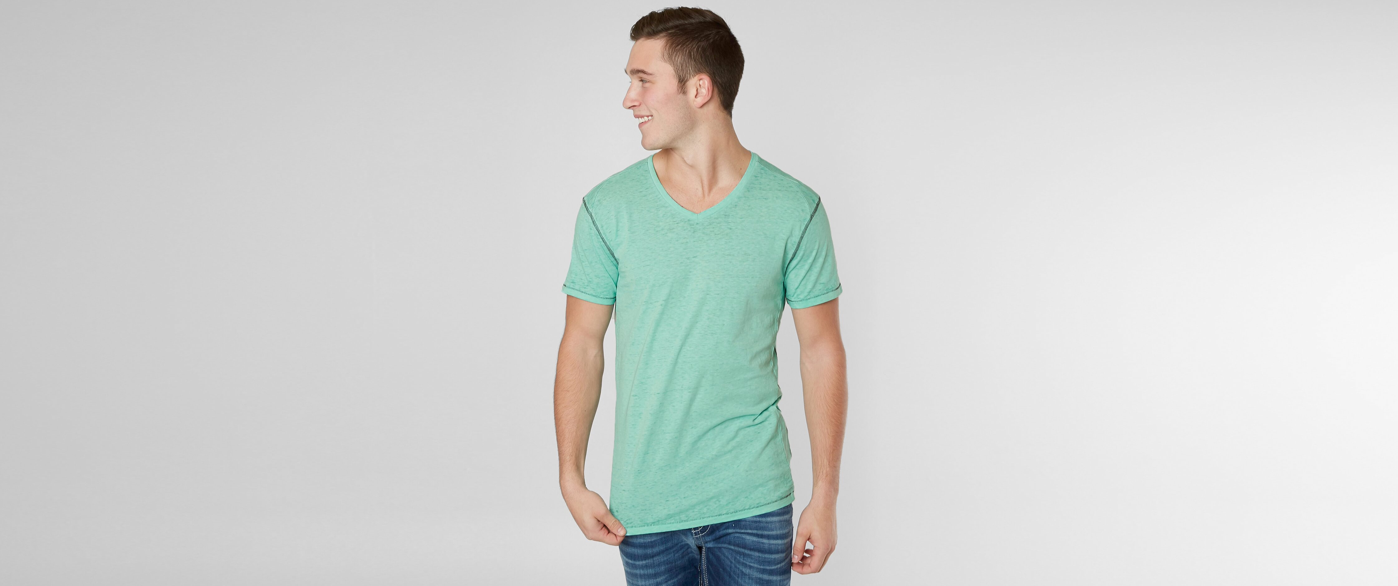 Mens Tshirt Mint Green V Neck T Shirt 100 Polyester V Neck T Shirts  Wholesale Customizable, image size:845x991