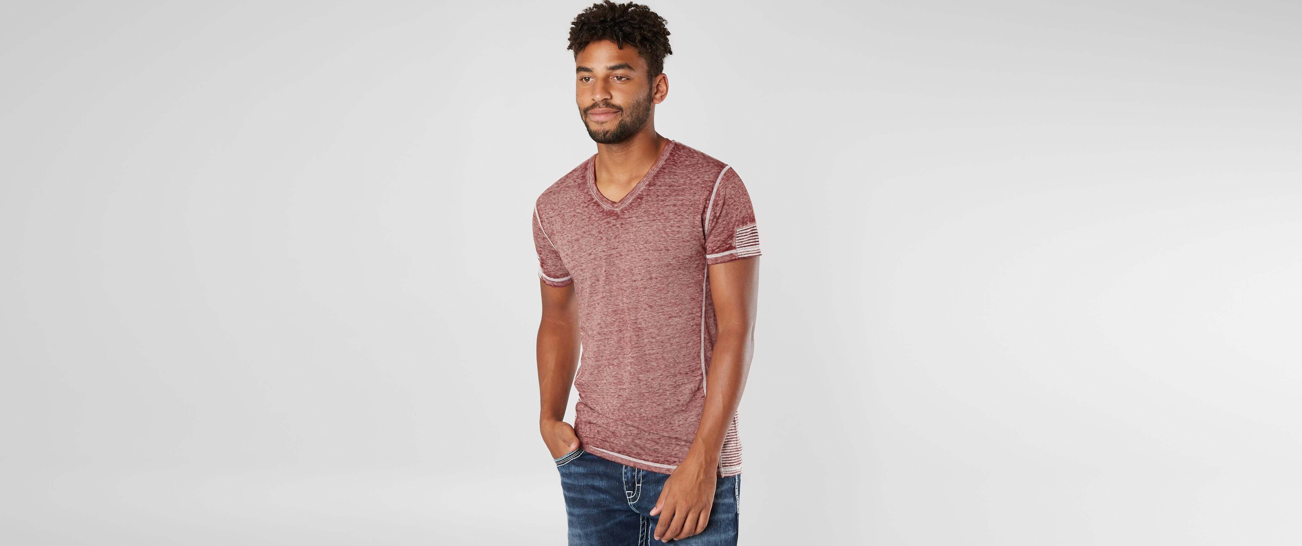 Image of Buckle Black Embroidered Burnout T-Shirt