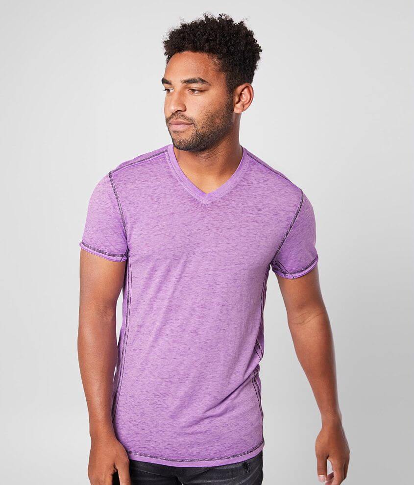 Buckle Black Burnout T-Shirt - Men's T-Shirts in Purple Rose | Buckle