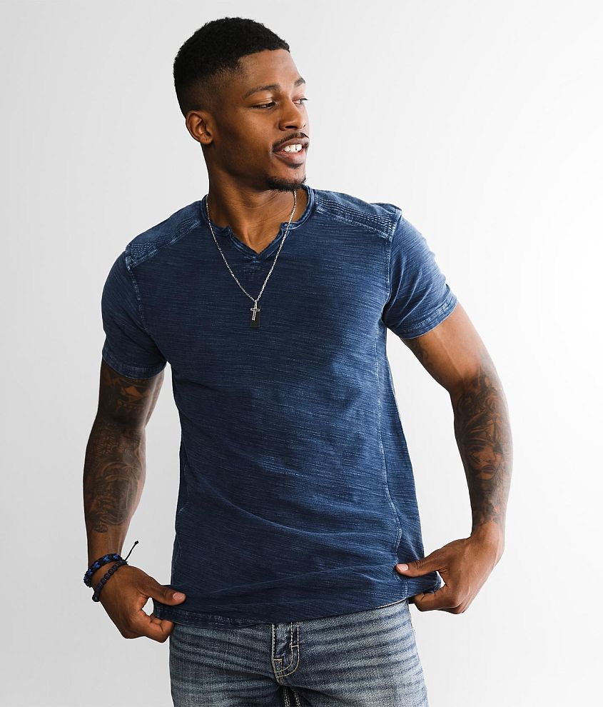 Buckle Black Burnout T-Shirt - Men's T-Shirts in Navy