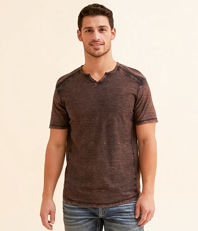 Buckle Black Slub Knit T-Shirt front view