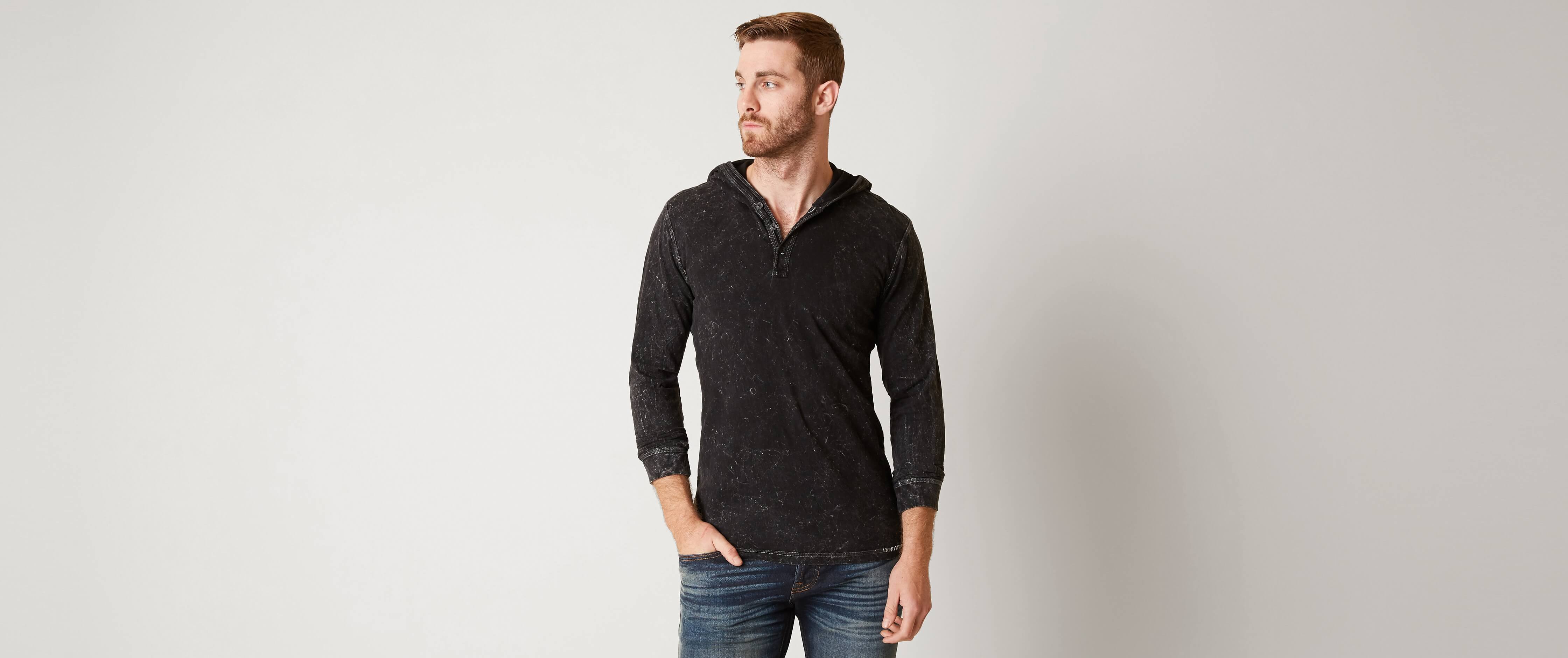 mens henley hoodie