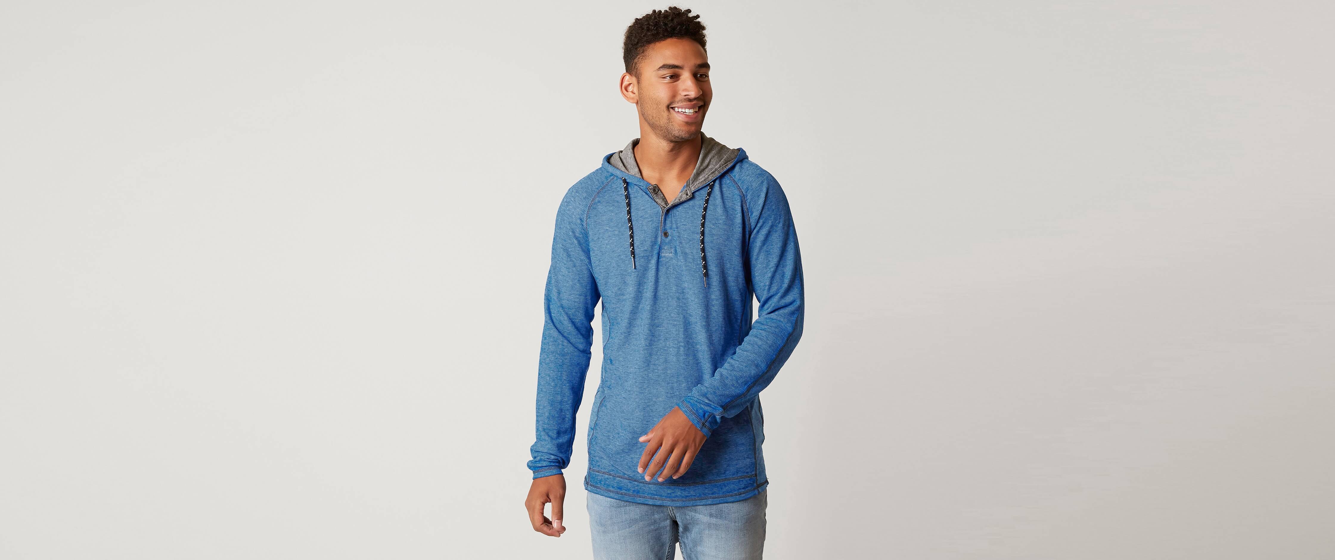 thermal henley hoodie