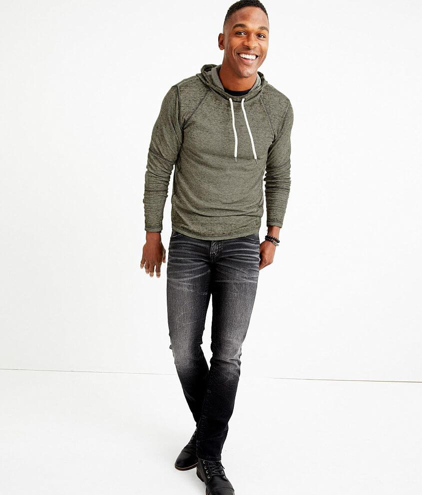 Image of Buckle Black Burnout Thermal Hoodie