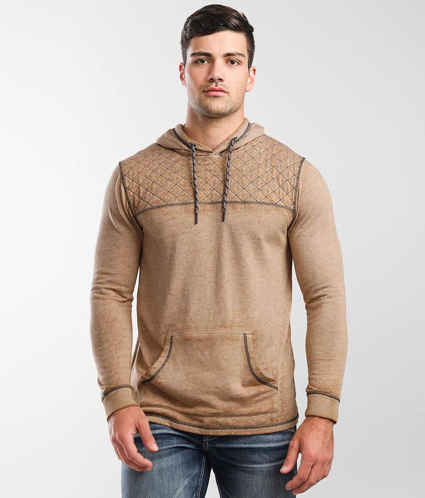 Buckle Black Quilted Hoodie - Men's Sweatshirts in Caribou | Buckle