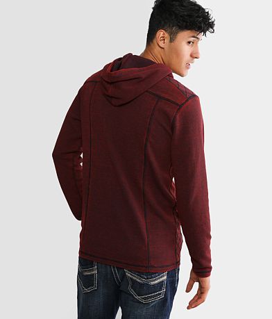 Buckle Black Heathered Thermal Hoodie BACK