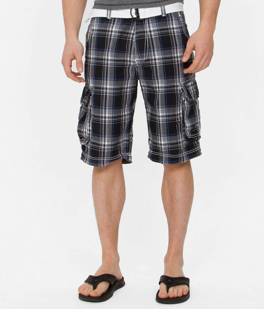 Buckle Black Action Cargo Short front view