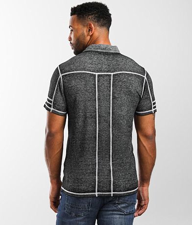 Buckle Black Burnout Thermal Polo BACK
