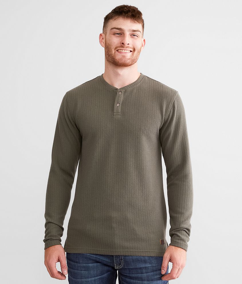 Outpost Makers Textured Henley front view