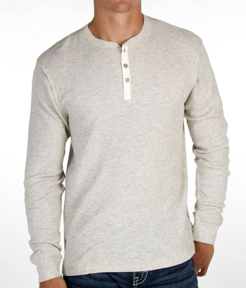 BKE Vintage Thermal Henley front view