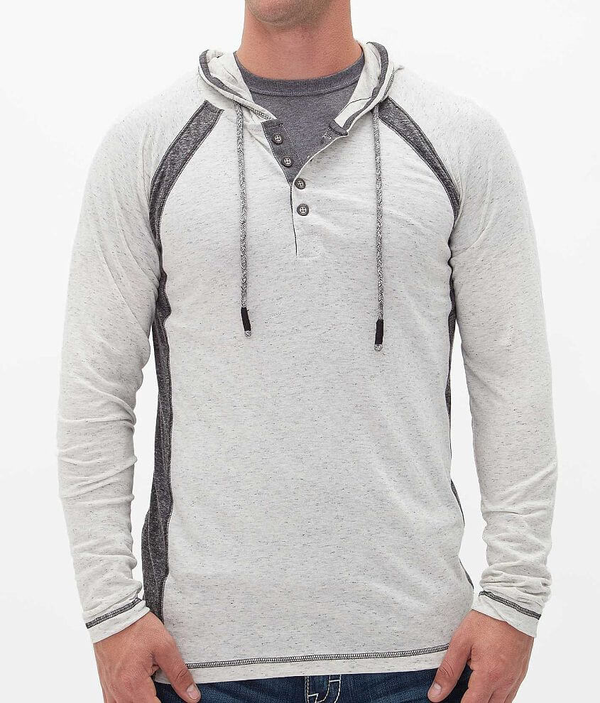 BKE Vintage Reilly Henley Hoodie front view