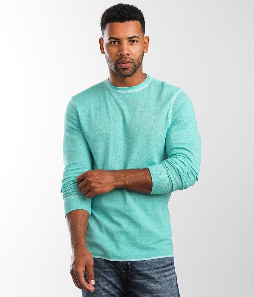 Reclaim Drop Needle Thermal T-Shirt - Men's T-Shirts in Bright Aqua White