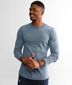 【AFFXWRKS】RECLAIM LONG SLEEVE T-SHIRT (TREAD BLUE) Reclaim Drop Needle Thermal - Men's T-Shirts in Blue Fog