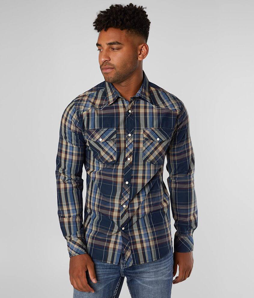 Reclaim Plaid Tailored Shirt front view