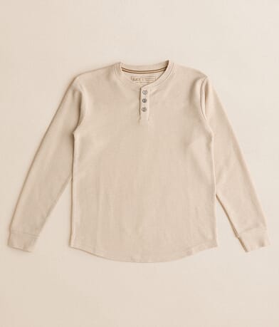 BKE Boys - Slub Knit Henley front view