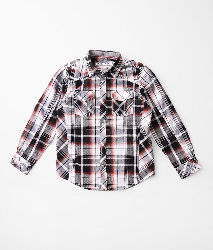 Boys - BKE Plaid Shirt front view