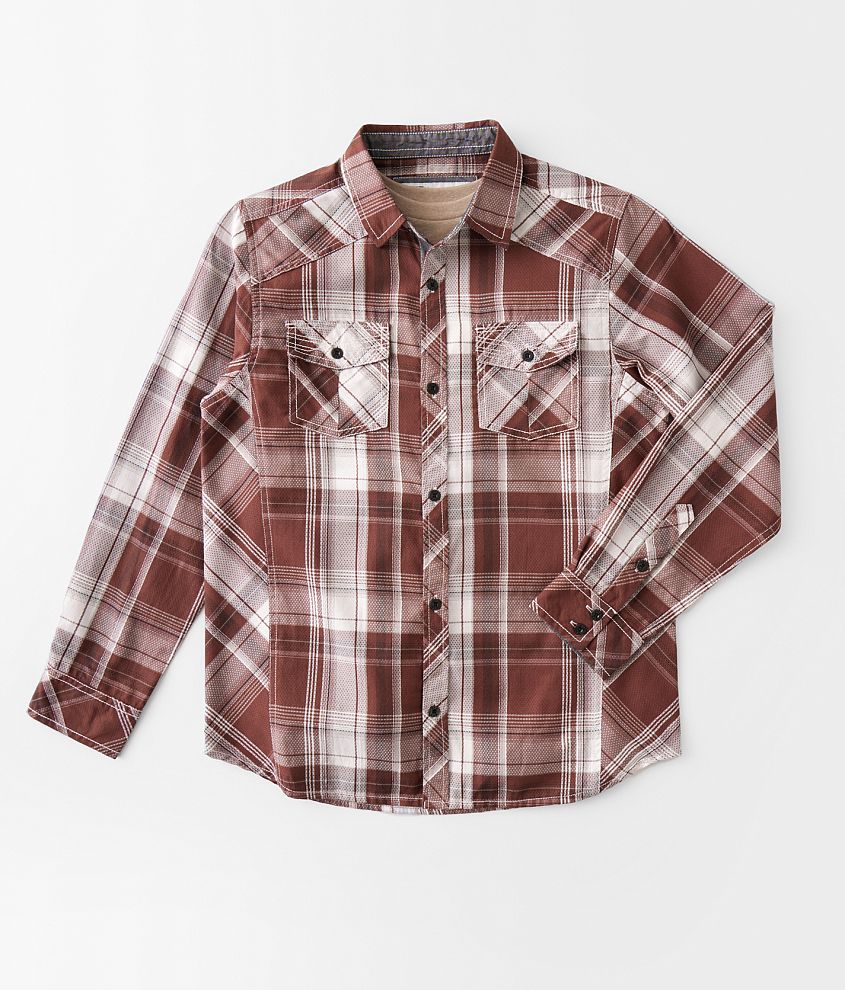 Boys - BKE Plaid Shirt front view